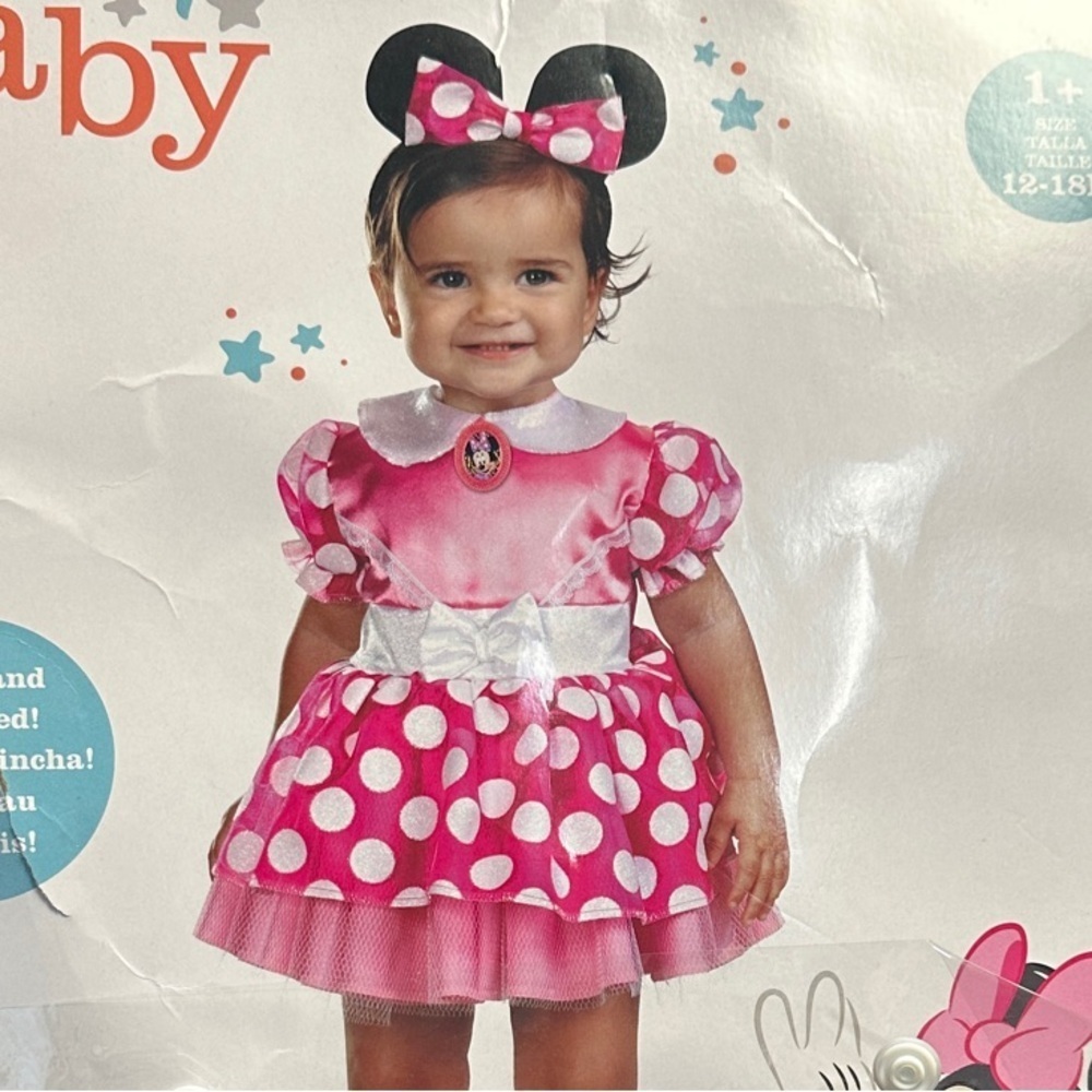 Pink Polka Dot Baby Costume with Headband